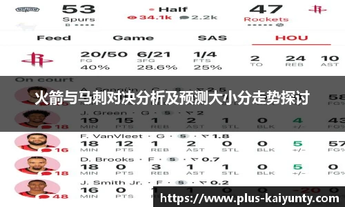 火箭与马刺对决分析及预测大小分走势探讨